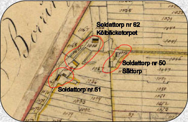 Soldattorp nr 62 Klbcketorpet Soldattorp nr 50 Sttorp Soldattorp nr 51