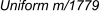 Uniform m/1779